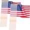 24 Pack 18 x 12 Inch American Flags on Stick, Handheld USA Flags with Spear Top, Ground Wood Flagpole Pluggable Hand Held Stick Flags for Memorial Day Parades Veteran Party Decorations